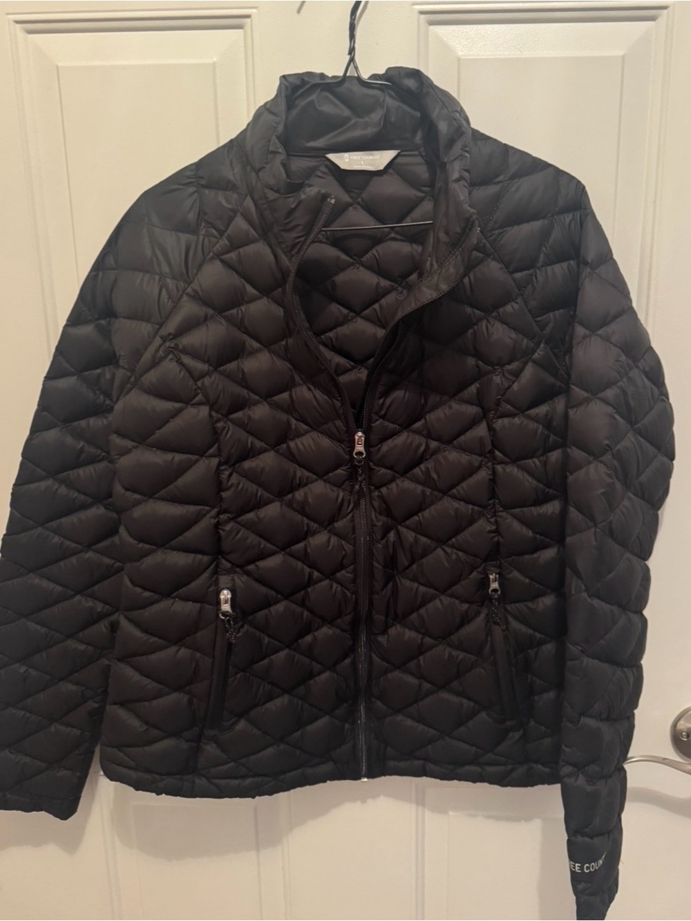 Free Country Black Quilted Puffer Jacket - Women's